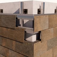 Ceramic facade system RUSTIKOTTA CLASSICaluminumacousticweather-resistant