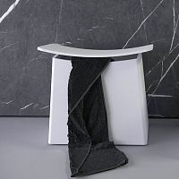 Contemporary stool ROUNDSolid Surfacewhite