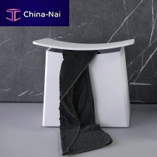 Contemporary stool ROUNDSolid Surfacewhite