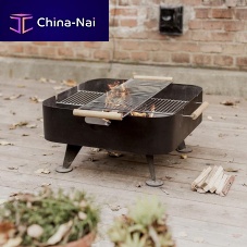 Wood-burning fire pit GRL100steelstainless steelsquare