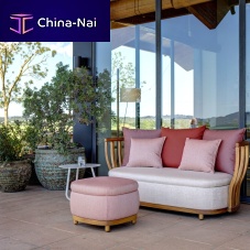 Contemporary pouf Godfabricleatheriroko
