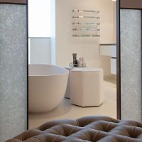 Fixed shower screen ICE NUGGETfor alcovestempered glass