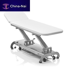 Electric examination table Sheight-adjustablewith adjustable backreston casters