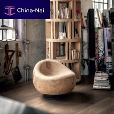 Contemporary fireside chair MAUIcedarcedarmetal