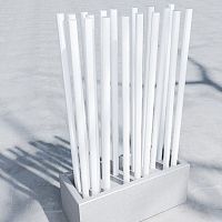 Fence with bars BASIC : FEST 330for public spacesPVCconcrete