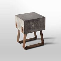 Industrial design stool VAULTconcretemetal basecommercial