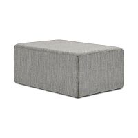 Contemporary pouf fabricrectangulargray