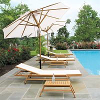 Side post parasol 7920acrylic fabricstainless steelteak