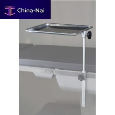 Operating table-mounted instrument tray stainless steel