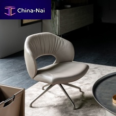 Contemporary armchair MIRANDAfabricleathergray
