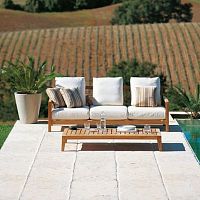 Contemporary sofa SYNTHESISgardenfabricsynthetic fiber