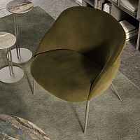 Contemporary armchair CAMILLAfabricleathersynthetic leather