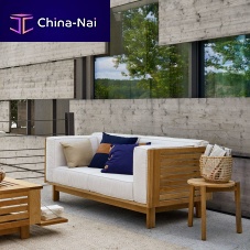 Contemporary sofa SKANRgardenwhiteteak