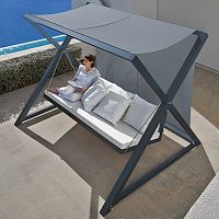 Water-repellent fabric swing seat Nao-Naoanodized aluminumthermo-lacquered aluminumcontract