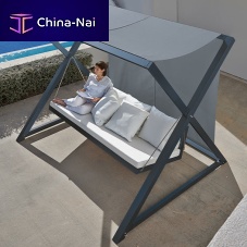 Water-repellent fabric swing seat Nao-Naoanodized aluminumthermo-lacquered aluminumcontract