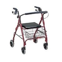 4-wheel rollator KR966LH-6aluminumwith seatwith basket