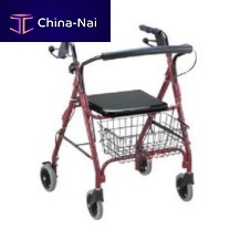 4-wheel rollator KR966LH-6aluminumwith seatwith basket