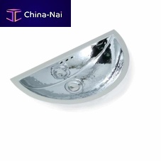 Wall-mounted hand basin COLOMBINEsemicircularcopper