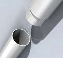 Aluminum rainwater down pipe FLUSHJOINT : CIRCULAR