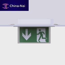 Recessed ceiling emergency light FOLLOW ME EVOlinearLEDthermo-lacquered aluminum