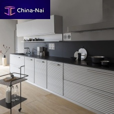 Contemporary kitchen CINQUETERRE aluminumwith handleby Vico Magistretti