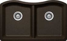 Double kitchen sink ASH: N-200without drainboardcompositeovermount