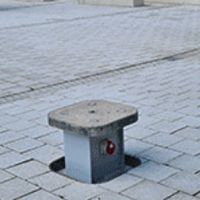 Retractable bollard RET-EL 6.400 NMfor airportelectrical distributionelectric