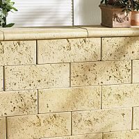 Engineered stone wall cladding TRAVERTIexteriorembossedstone look