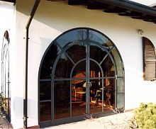 Swing patio door wrought iron
