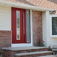 Entry door MADRIDwoodenaluminumstainless steel