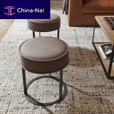 Contemporary stool Lithosleatherfabricsteel base