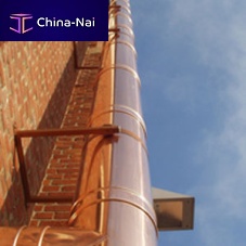 Copper rainwater down pipe stainless steel