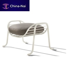 Contemporary footrest ARPA fabricleathersteel