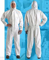 Unisex protective coveralls polypropylenedisposablewhite
