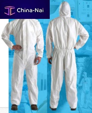 Unisex protective coveralls polypropylenedisposablewhite