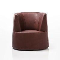 Contemporary armchair powderfabricleatherwith removable cover