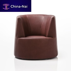 Contemporary armchair powderfabricleatherwith removable cover
