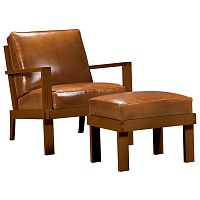 Traditional armchair CORONADO : OCEAN BLVD CL-8780-CHleatherwoodenwith footrest