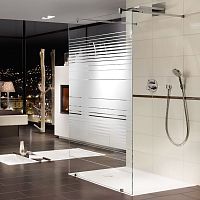 Fixed shower screen WALK INfor alcovestempered glasscommercial