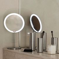 Table bathroom mirror MODOcontemporaryroundstainless steel
