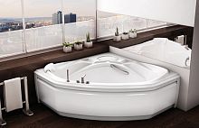 Corner bathtub INFINITYacrylicwhite