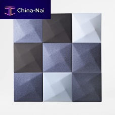 Wall-mounted acoustic panel OKTAVfabricsquarefor office