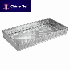 Dental instrument sterilization tray CIL 018 003 001for surgical instrumentsperforatedstainless steel