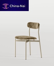 Contemporary chair MITindoorfabricchromed metal base