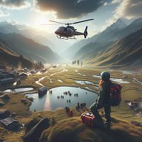 Droppable landing mat ATFLAGxxfor helicopter