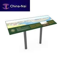Thermo-lacquered steel orientation table ARTPGEenamaled lava stonefor public space