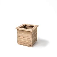 Teak planter FERDY 50squarecontemporaryoutdoor