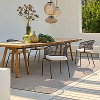 Contemporary chair CTRoutdoorfabricstainless steel base