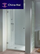 Swing shower screen SCANDIC M101for alcovestempered glass