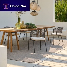 Contemporary chair CTRoutdoorfabricstainless steel base